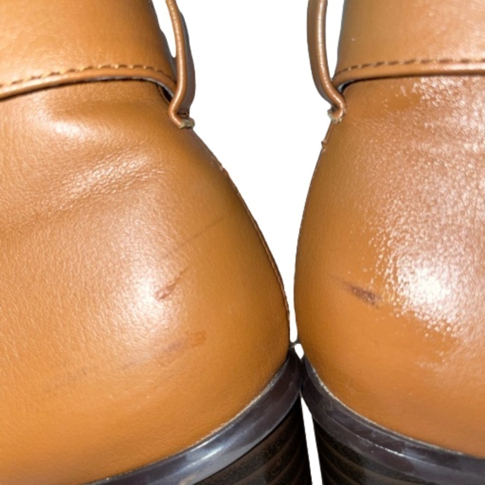 Fantastic BuyForever 21 Brown Faux Leather Bold Accent Buckle Size 9 Tiny Flaw - Picture 4 of 13